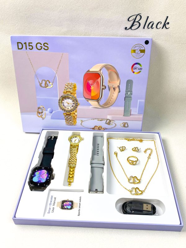 D15 Gs Smartwatch Smart Watch For Women With Advanced Functionality Only Black